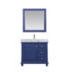 Altair Jardin 36" Single Bathroom Vanity Set in Jewelry Blue and Carrara White Marble Countertop with Mirror  539036-JB-CA - Image 9