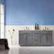 Altair Ivy 72" Double Bathroom Vanity Set in Gray and Carrara White Marble Countertop with Mirror 531072-GR-CA - Image 9