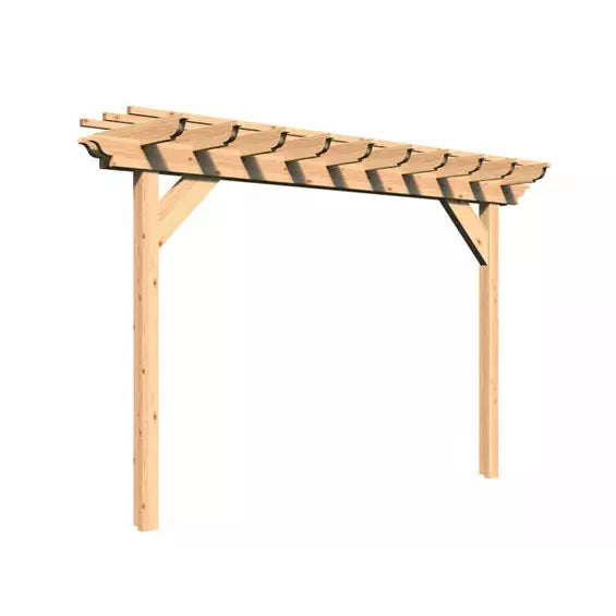 images Creekvine Designs 4' x 12' Red Cedar Monterrey Pergola HBWRCMP4x12CVD - Image 1