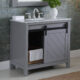 Altair Kinsley 36" Single Bathroom Vanity Set in Gray and Carrara White Marble Countertop with Mirror  536036-GR-CA - Image 9