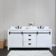 Altair Kinsley 72" Double Bathroom Vanity Set in White and Carrara White Marble Countertop with Mirror  536072-WH-AW - Image 9