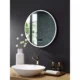 Ancerre 30" Cirque Round Led Lighted Bathroom Vanity Black Framed Mirror - Image 10