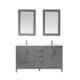 Altair Sutton 60" Double Bathroom Vanity Set in Gray and Carrara White Marble Countertop with Mirror  541060-GR-CA - Image 9