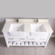 Altair Georgia 60" Double Bathroom Vanity Set in White and Composite Carrara White Stone Top with White Farmhouse Basin with Mirror  537060-WH-AW - Image 9
