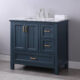 Altair Isla 36" Single Bathroom Vanity Set in Classic Blue and Carrara White Marble Countertop with Mirror  538036-CB-CA - Image 10