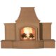 American Fyre Designs Grand Phoenix Outdoor Vented Fireplace with Extended Bullnose Hearth 818-05-N-CB-RBC