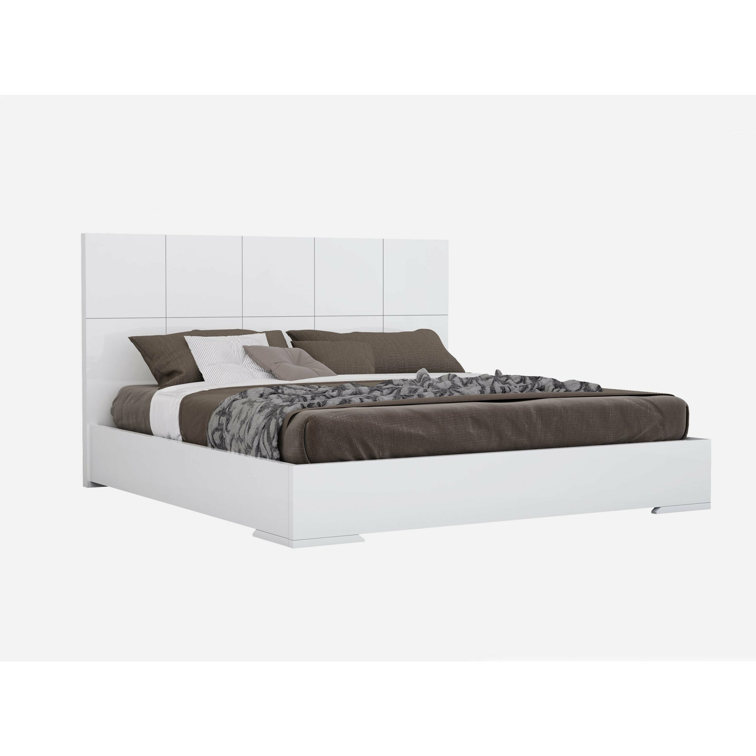images Whiteline Modern Living - Anna Bed King BK1207-WHT - Image 1
