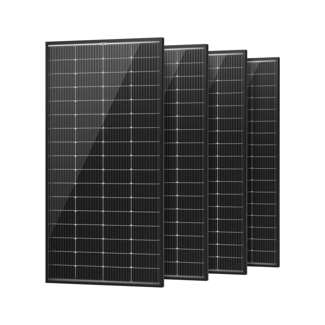 images BougeRV 800W(200W*4PCS) Bifacial 12V 9BB Mono Solar Panel ISE206-4