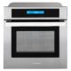 Cosmo 24" 2.5 cu. ft. Single Electric Wall Oven w/8 Functions and True European Convection in Stainless Steel C106SIX-PT