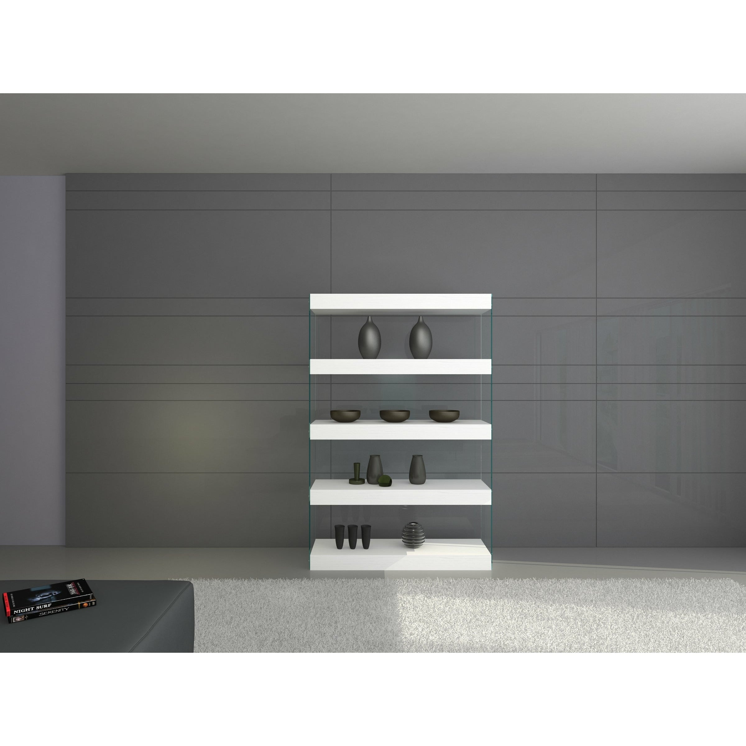 images J&M Furniture Cloud Curio Unit in High Gloss 177041 - Image 1