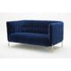 J&M Furniture Deco Love Seat in Blue Fabric 17663-B-L - Image 2