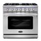 Cosmo 36'' 6.0 cu. ft. Commercial Gas Range with Convection Oven in Stainless Steel with Storage Drawer COS-EPGR366 - Image 3