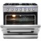 Cosmo 36'' 6.0 cu. ft. Commercial Gas Range with Convection Oven in Stainless Steel with Storage Drawer COS-EPGR366 - Image 4