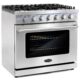 Cosmo 36'' 6.0 cu. ft. Commercial Gas Range with Convection Oven in Stainless Steel with Storage Drawer COS-EPGR366 - Image 5