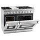 Cosmo 48'' 6.8 cu. ft. Double Oven Commercial Gas Range with Fan Assist Convection Oven in Stainless Steel Storage Drawer COS-EPGR486G - Image 3