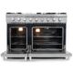 Cosmo 48'' 6.8 cu. ft. Double Oven Commercial Gas Range with Fan Assist Convection Oven in Stainless Steel Storage Drawer COS-EPGR486G - Image 5