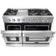 Cosmo 48'' 6.8 cu. ft. Double Oven Commercial Gas Range with Fan Assist Convection Oven in Stainless Steel Storage Drawer COS-EPGR486G - Image 6