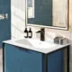 EVIVA Moma 24" Teal Bathroom Vanity with Black Metallic Legs-EVVN120-24BLU - Image 4