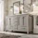Eviva Aberdeen 60" Gray Transitional Double Sink Bathroom Vanity with White Carrara Top-EVVN412-60GR - Image 2