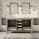 Eviva Aberdeen 60" Gray Transitional Double Sink Bathroom Vanity with White Carrara Top-EVVN412-60GR - Image 7