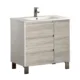 Eviva Bella 32” White/Gray Pine Vanity with Porcelain sink-EVVN543-32WH/GRPN