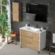 Eviva Bella 39” White/Oak Vanity with Porcelain sink-EVVN543-39WH/OAK - Image 2