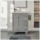 Eviva Happy  24" x 18" Transitional Grey Bathroom Vanity with white Carrara counter-top-EVVN30-24X18GR