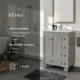 Eviva Happy  24" x 18" Transitional Grey Bathroom Vanity with white Carrara counter-top-EVVN30-24X18GR - Image 7