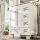Eviva Happy  24" x 18" Transitional White Bathroom Vanity with white Carrara marble counter-top-EVVN30-24X18WH - Image 3