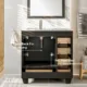 Eviva Happy  28" x 18" Transitional Espresso Bathroom Vanity with White Carrara Marble counter-top-EVVN30-28X18ES - Image 5