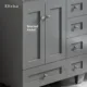 Eviva Happy  28" x 18" Transitional Grey Bathroom Vanity with White Carrara Marble counter-top-EVVN30-28X18GR - Image 6