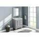Eviva Happy  30" x 18" Transitional Grey Bathroom Vanity with White Carrara marble Counter-top-EVVN30-30X18GR - Image 2