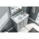 Eviva Happy  30" x 18" Transitional Grey Bathroom Vanity with White Carrara marble Counter-top-EVVN30-30X18GR - Image 4