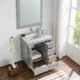 Eviva Happy  30" x 18" Transitional Grey Bathroom Vanity with White Carrara marble Counter-top-EVVN30-30X18GR - Image 5