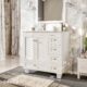 Eviva Happy  30" x 18" Transitional White Bathroom Vanity with White Carrara Marble Counter-top-EVVN30-30X18WH - Image 2