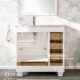 Eviva Happy  30" x 18" Transitional White Bathroom Vanity with White Carrara Marble Counter-top-EVVN30-30X18WH - Image 5