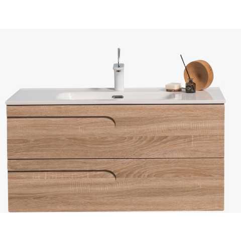 images Eviva Joy 39" Maple Wall Mount Bathroom Vanity with White Integrated Top -EVVN23-39MP-WM - Image 1