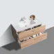 Eviva Joy 39" Maple Wall Mount Bathroom Vanity with White Integrated Top -EVVN23-39MP-WM - Image 3