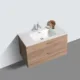 Eviva Joy 39" Maple Wall Mount Bathroom Vanity with White Integrated Top -EVVN23-39MP-WM - Image 6