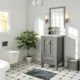 Eviva London 20" x 18" Gray Transitional Bathroom Vanity with White Carrara Top-TVN414-20X18GR - Image 2