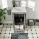 Eviva London 20" x 18" Gray Transitional Bathroom Vanity with White Carrara Top-TVN414-20X18GR - Image 3