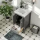 Eviva London 20" x 18" Gray Transitional Bathroom Vanity with White Carrara Top-TVN414-20X18GR - Image 4