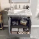 Eviva London 24" x 18" Gray Transitional Bathroom Vanity with White Carrara Top-TVN414-24x18GR - Image 2
