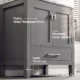 Eviva London 24" x 18" Gray Transitional Bathroom Vanity with White Carrara Top-TVN414-24x18GR - Image 3