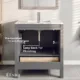Eviva London 24" x 18" Gray Transitional Bathroom Vanity with White Carrara Top-TVN414-24x18GR - Image 5