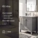 Eviva London 24" x 18" Gray Transitional Bathroom Vanity with White Carrara Top-TVN414-24x18GR - Image 6