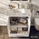 Eviva London 24" x 18" White Transitional Bathroom Vanity with White Carrara Top-TVN414-24x18WH - Image 2