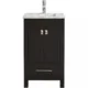 Eviva London 30" x 18" Espresso Transitional Bathroom Vanity with White Carrara Top-TVN414-30X18ES
