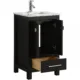 Eviva London 30" x 18" Espresso Transitional Bathroom Vanity with White Carrara Top-TVN414-30X18ES - Image 3