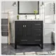 Eviva London 36" x 18" Espresso Transitional Bathroom Vanity with White Carrara Top-TVN414-36X18ES